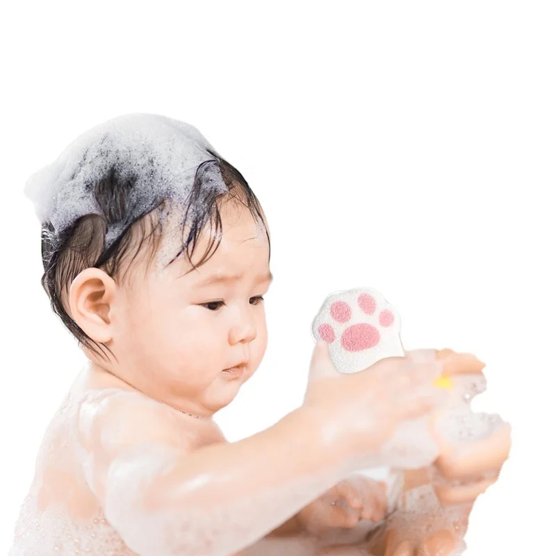 

Cat paw bath cotton Baby bath ball Bathroom supplies