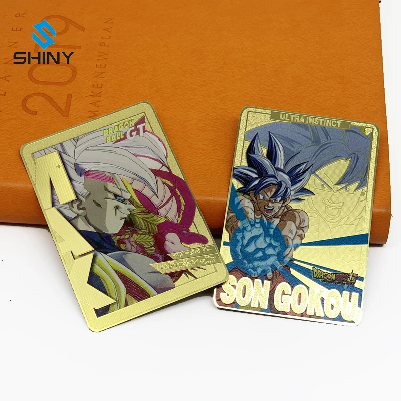 

Dragon Ball Anime Card Gold Metal Custom New Trading Card Games