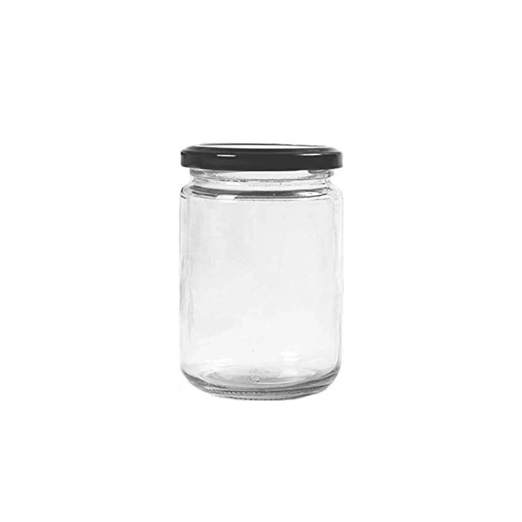 

Wholesale 350ml 12oz Round Clear Honey Jar Glass Pickle Jar With Metal Lid Stocked