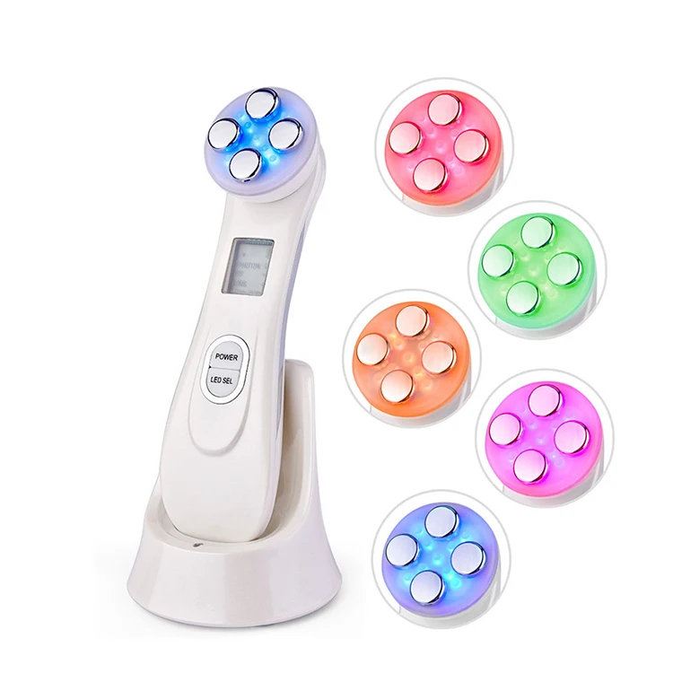 

Rechargeable EMS Microcurrent Mesotherapy Face Massager for Beauty Whitening, White, black