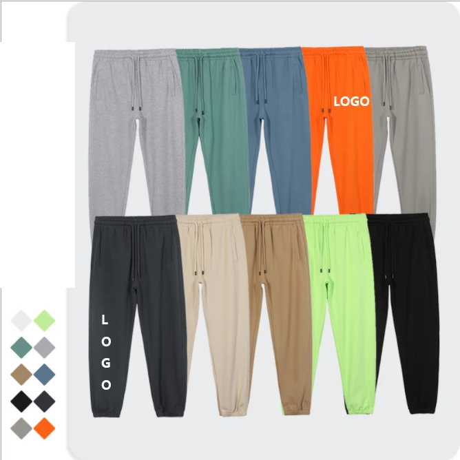 

Custom Casual Cotton Heavyweight French Terry Joggers Pants Printed Men Sweatpants, Biack,gray,green