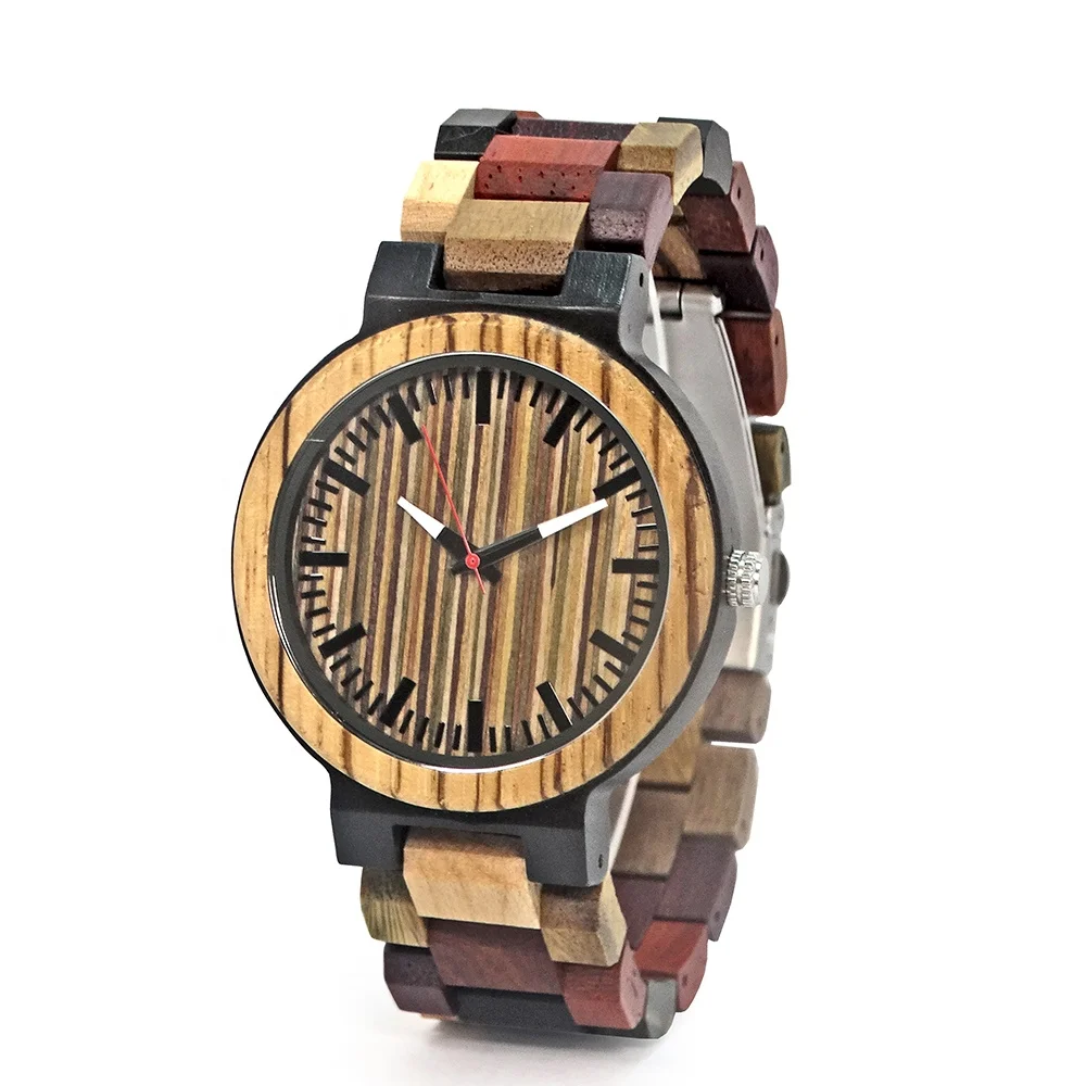 

Fashion relogio wood design unique gifts custom mens watch luxury wooden watches mens engraved personalized, 2 colors