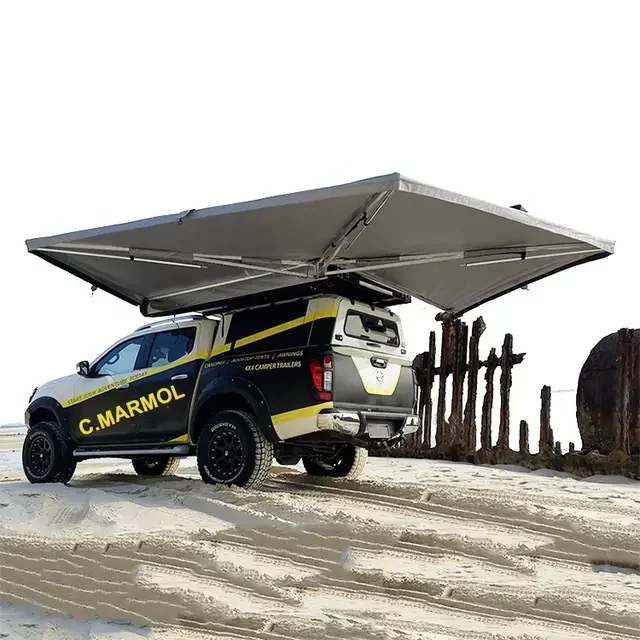 

I New Design Roof Top Tent Car Side Awning Free Standing Poles 270 Degree Awning for Camping