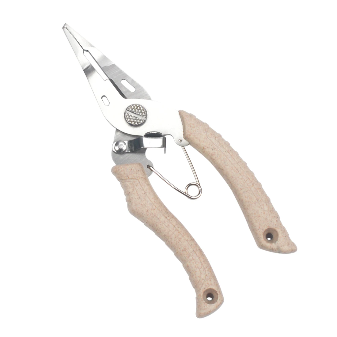 

Stainless Steel Fishing Pliers Hook Remover Line Cutter Fishing Tackle Grip Split Ring Pliers