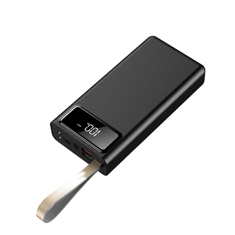 

3 input keyring portable charger power bank 30000mah, Black, white