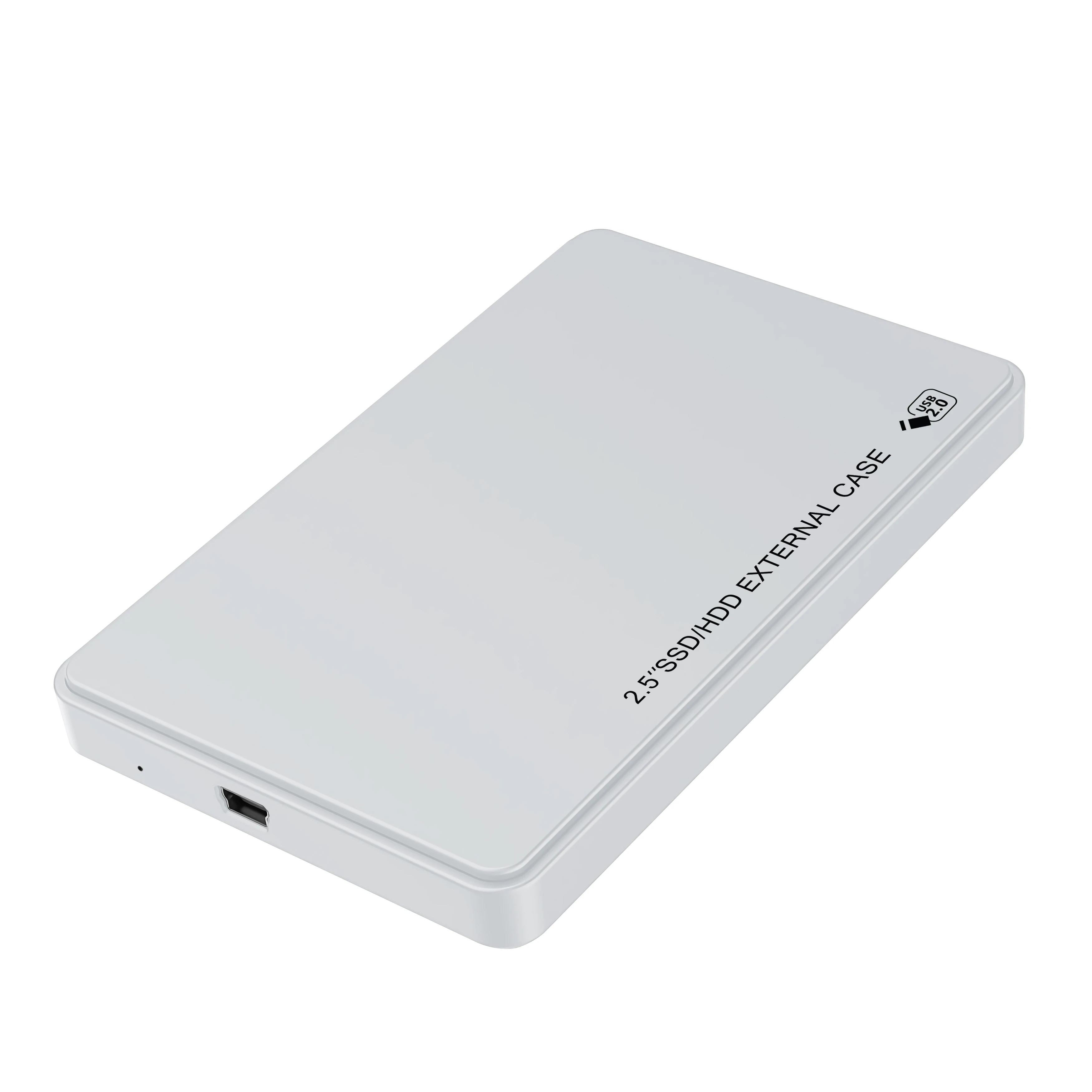 

HDD Enclosure USB 2.0 SATA 2.5 inch External Plastic HDD Case, Black/ white