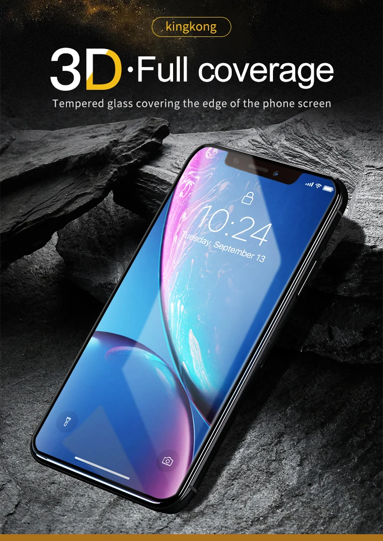 Atouchbo New 3D King Kong Tempered Glass Screen Protector for iPhone 11 Pro 11 Pro Max 11 X XS Max XR