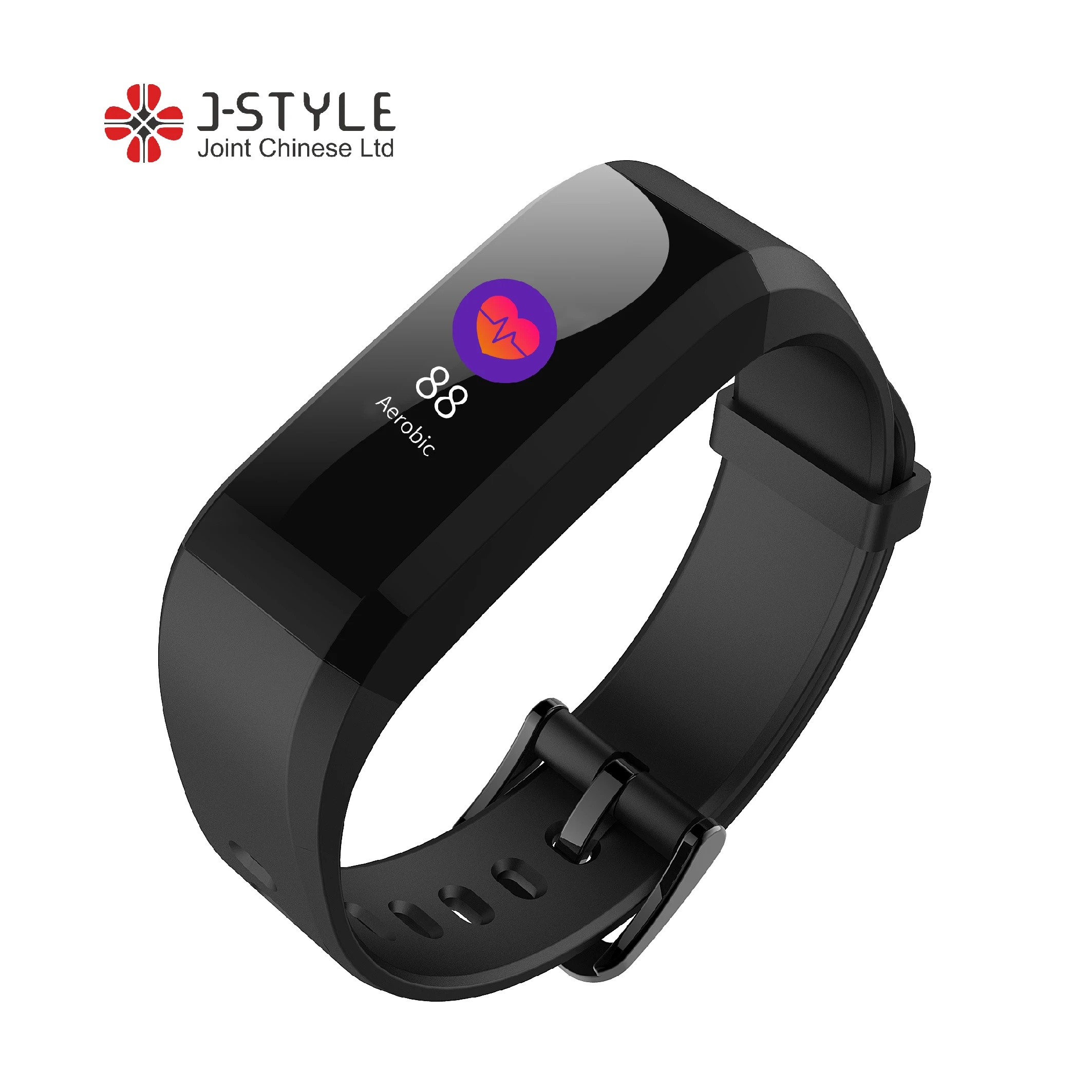 

J-Style 1810 cheap heart rate smart bracelet steps calories counter sport pedometer, auto sleep tracking, Black, red, slate, or oem color