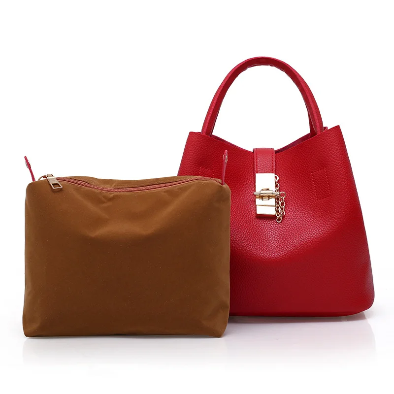 

Customized Brand Soft Pu Leather Shoulder Bucket Bag Lady Leather Hand Bags Handbags Women