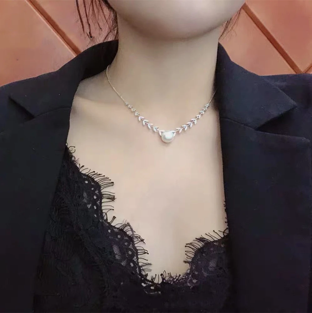 

Wholesale designer necklace fashion big pearl necklace charm ladies necklace, Gold sliver