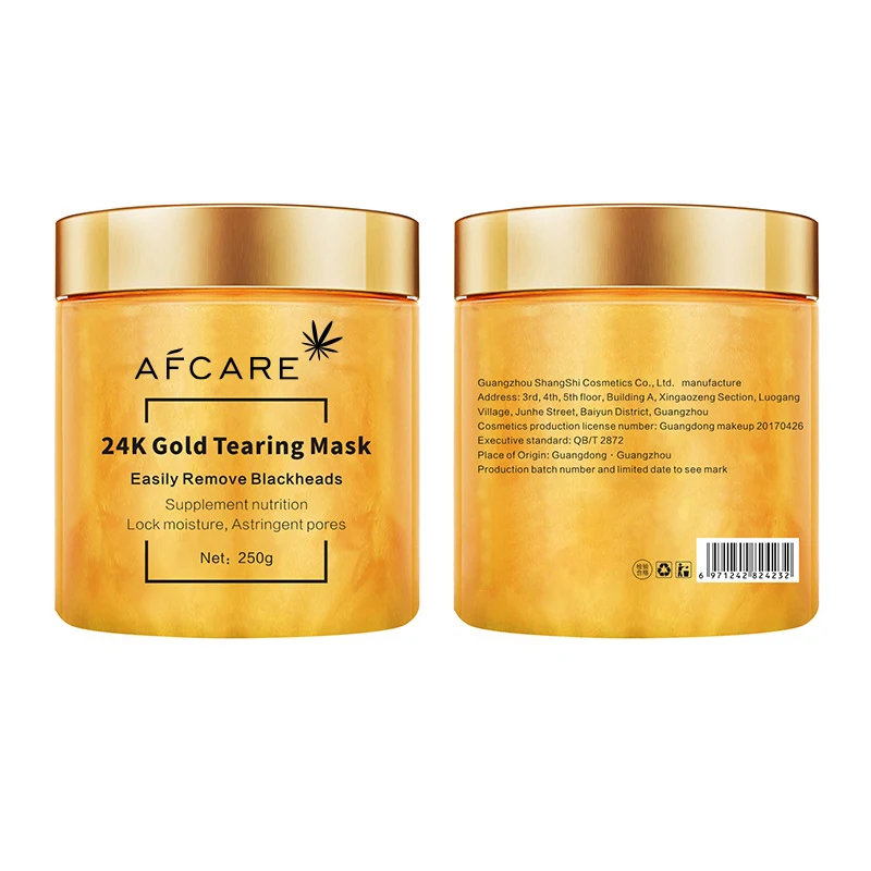 

Wholesale cosmetics 24k Gold Tear Pull Mask Tearing Mask Peel Mask Moisturizing Face Serum 24K Gold Foil