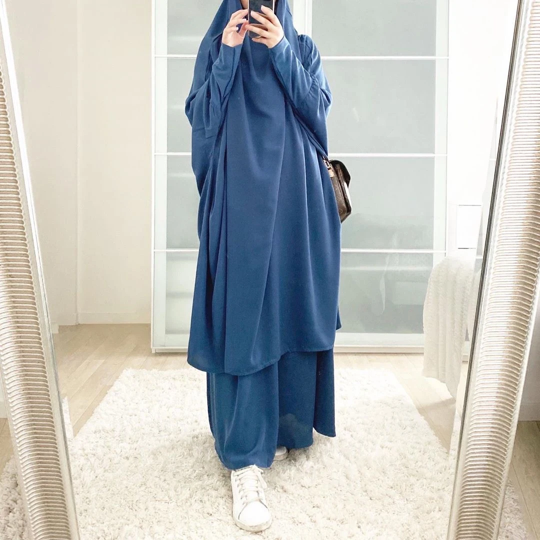 

Yibaoli Manufacturer Well Made muslim prayer dress dubai khimar abaya nida two piece jilbab eid prayer dress, 9 colors