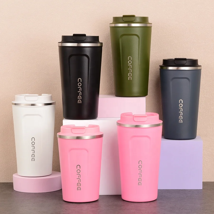 

Travel Double Wall Custom Stainless Steel Iced Set Reusable Coffee Cup With Lids