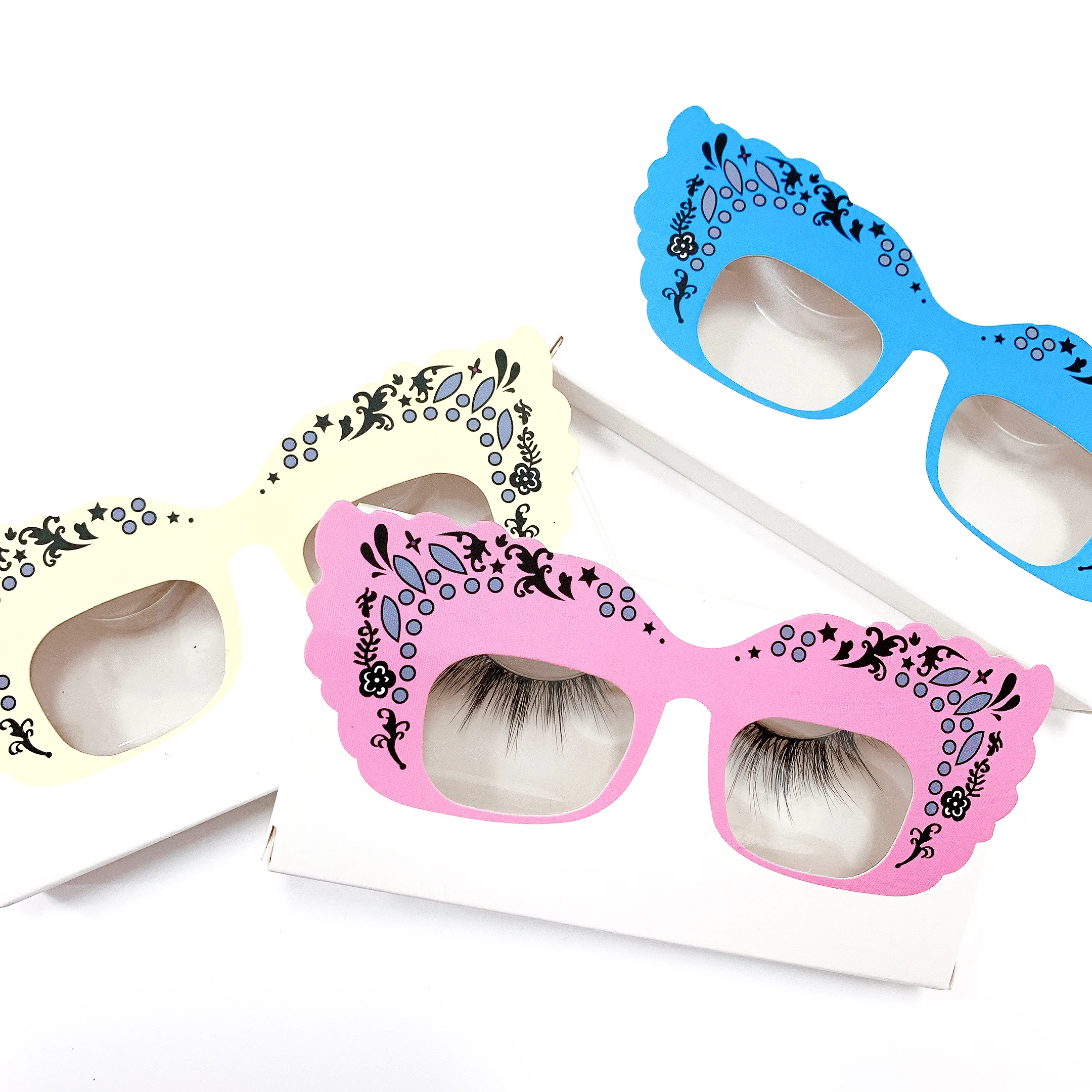 

2021 new arrival eyelash vendor customized boxes star eyelash, Black color
