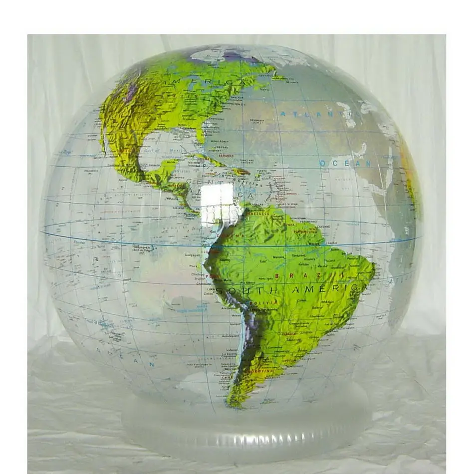 Ce Clear Pvc World Map Globe Inflatable Globe For Education Desktop ...