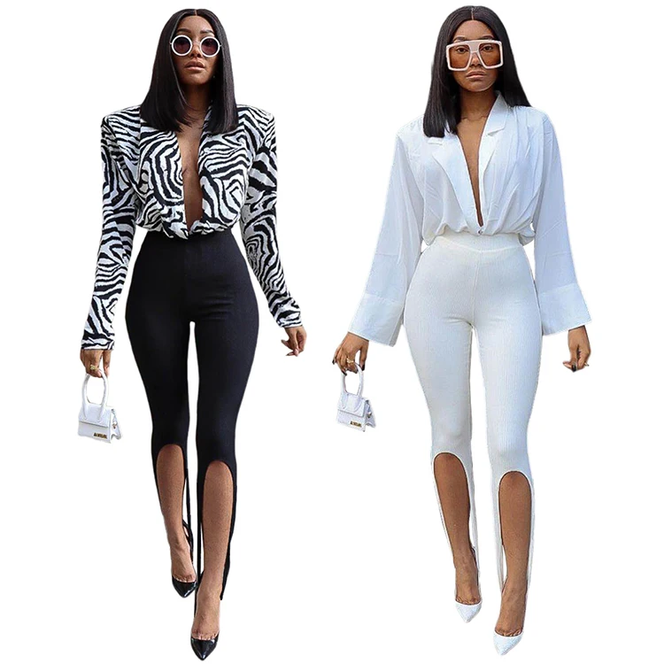 

GL6356 Fashion New Woman Trousers High Waist Pants Women'S Pants With Hollow Out