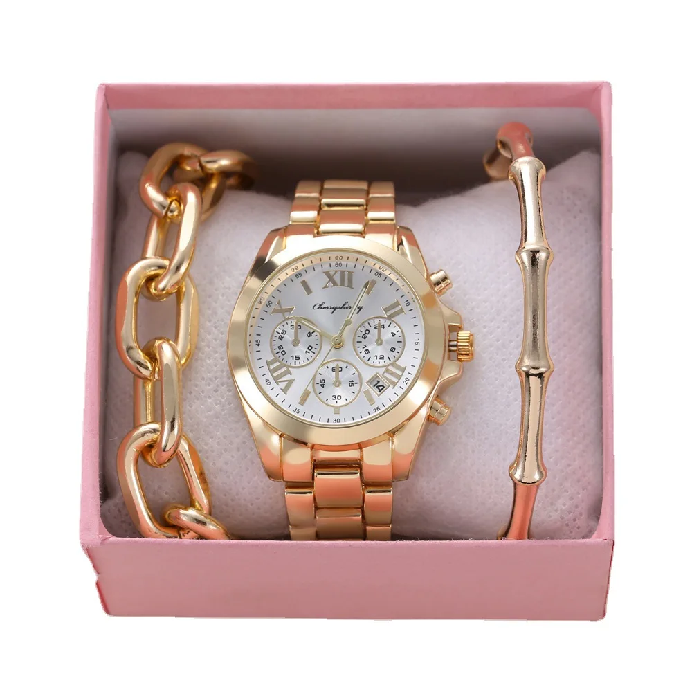 

High Quality Fashion Wristwatch Watch Jewelry Set Woman Watches Set Watch Gift Set For Women