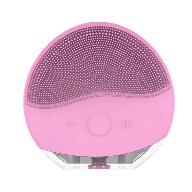 

Portable USB Recharging Sonic Vibration Face Cleansing Brush Silicone Waterproof Electric Facial Brush