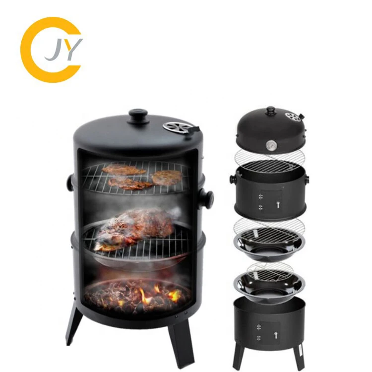 

cylinder barbecue bbq grill AND steam smoker charcoal