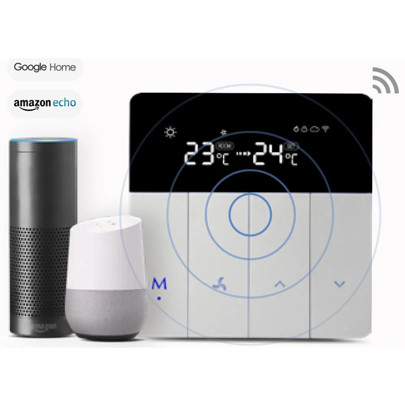 
Reddot Design CUBEE FCU 3 Speed Air Conditioning Cooling Underfloor Heat Pump APP Control WIFI Module thermostat 