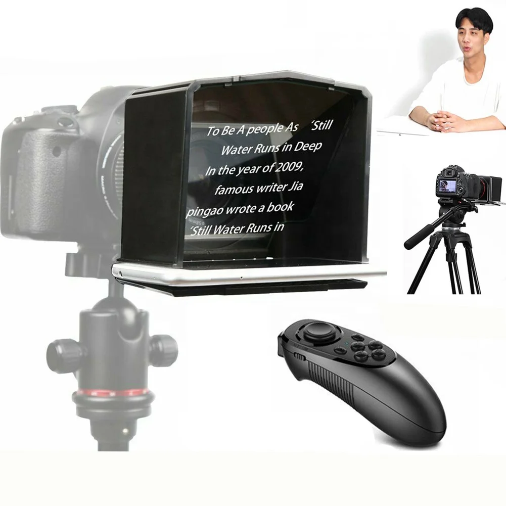 

Hot-selling Digital SLR Video Camera Teleprompter Portable Mobile Phone DSLR Teleprompter, Black