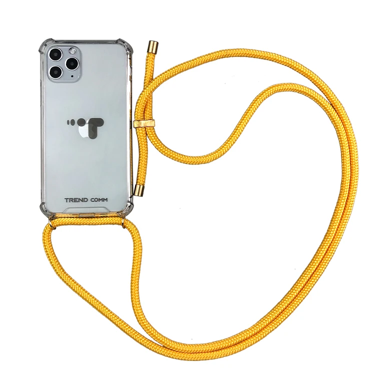 

For iPhone 11 Pro Laser Transparent Mobile Phone Cover, Phone Strap Case