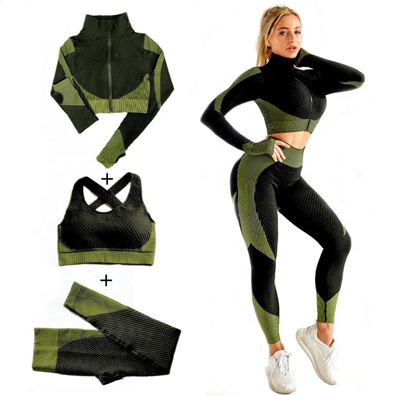 

2021 New Sexy Women Tight Sport Bra And Yoga Pants Set Fitness Stretch High Waist Gym Wear Legging, As pictures