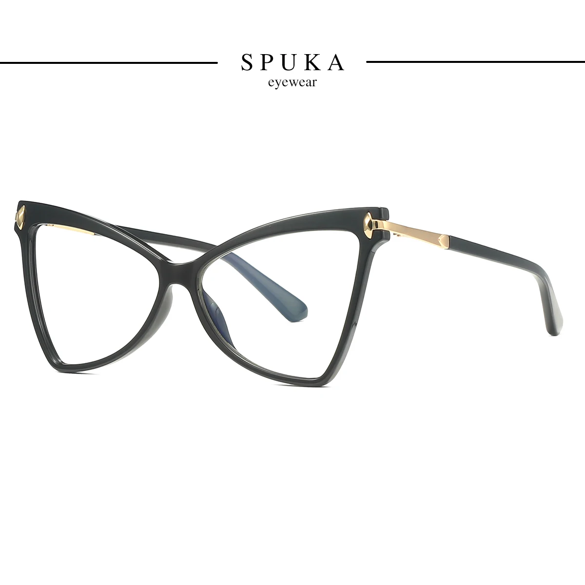 

SPUKA 2077 Butterfly Blue Light Blocking Glasses Frame Women Fashion Eyewear TR90 Gradient Glasses, Photo shows/custom