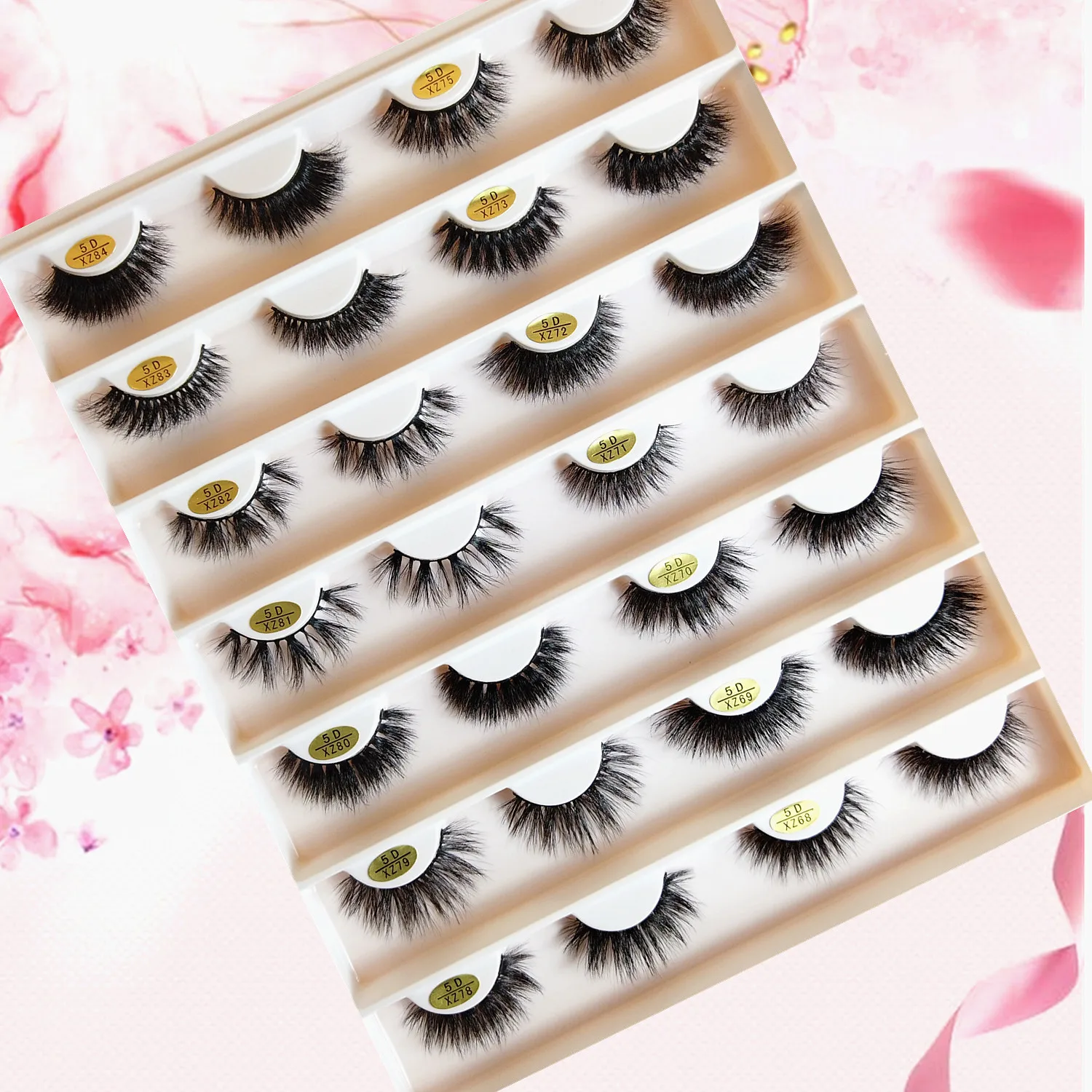 

New arrival false lashes 3d Fluffy Dramatic Mink Eyelash Vendor 5d 12mm 15mm 16mm 17mm 18mm Mink Eyelashes with custom Packaging, Black color