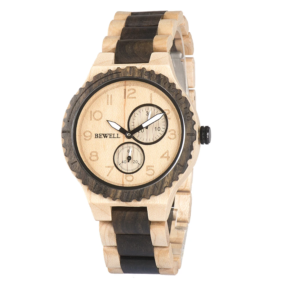 

Top Seller BEWELL Wood Watch With Japanese Movement Mens Watches Made In China