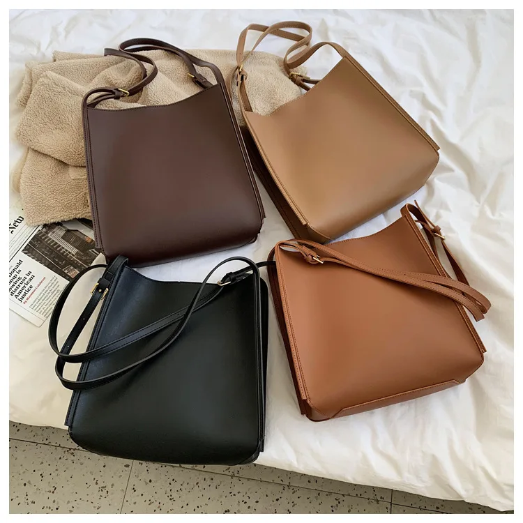 

ST-0301 In The Fall Of The New Han Edition Tide JianFang Bag Fashion Tote Bag Large Handbags Women Shoulder Vintage Leather Bag, Multi color