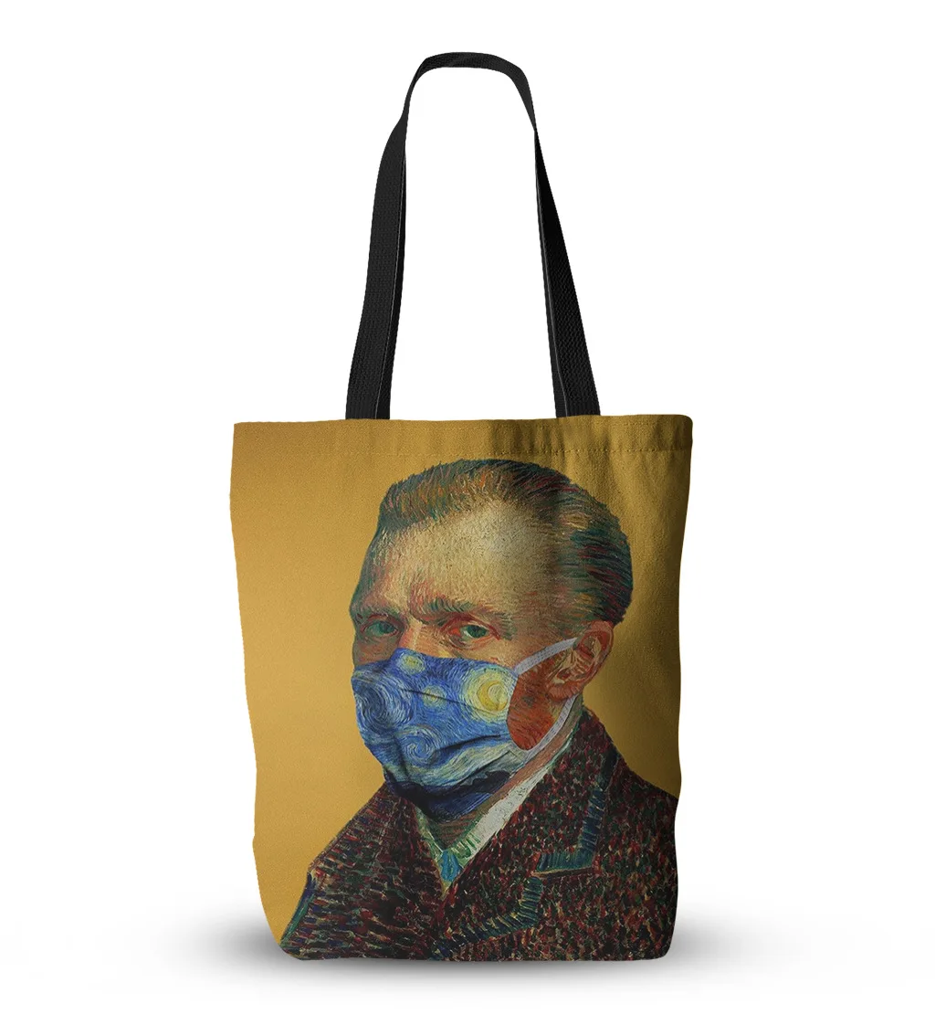 

Van Gogh Freida pattern CANVAS TOTE BAG hot sale canvas bag handbags for women, 5 colors