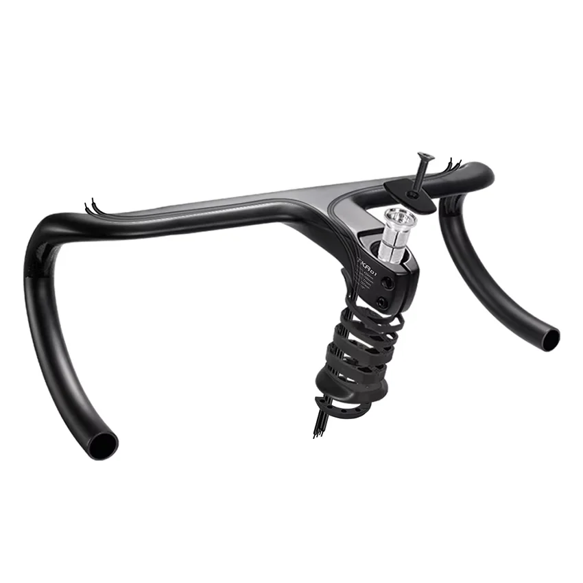 TOSEEK Road Bike Handlebar Carbon Fiber  Road Bike Full Internal Cable Routing Bicycle Handlebar  Integrated Handlebar Cycling