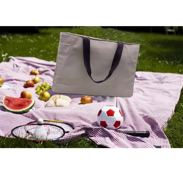 

fashion girls ladies new canvas picnic tote cotton 4 6 person com foldable picnic bags cooler picnic bag with blanket