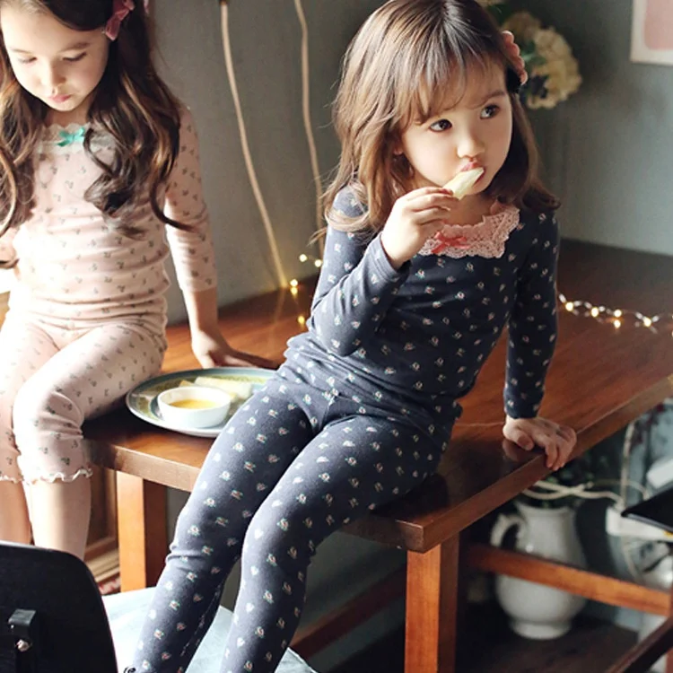 

China manufacturer kids sleepwear children long sleeve pajamas set for baby girls, As picture