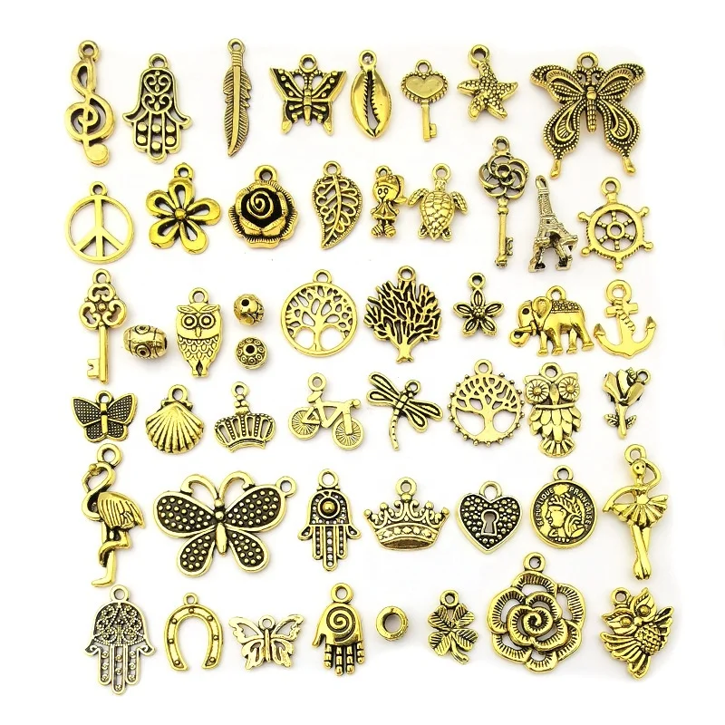 

Gold Color Mixed Antique Anchor Animal Charms Pendants for Bracelet Necklace DIY Jewelry Making Finding Accessories, Picture