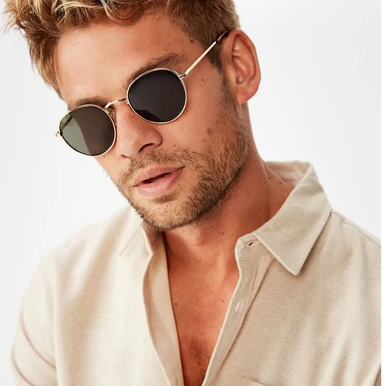 

m3447 men women round classic frame eyewear popular brand design wholesale black small fashion sunglasses 2021, Multi