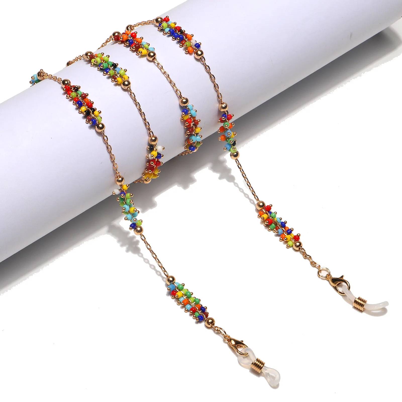 

Face Holder Retainer Chain Beads Metal Long Glasses Chains Sunglasses Strap Cord Eyewear Non-slip Lanyard Necklace