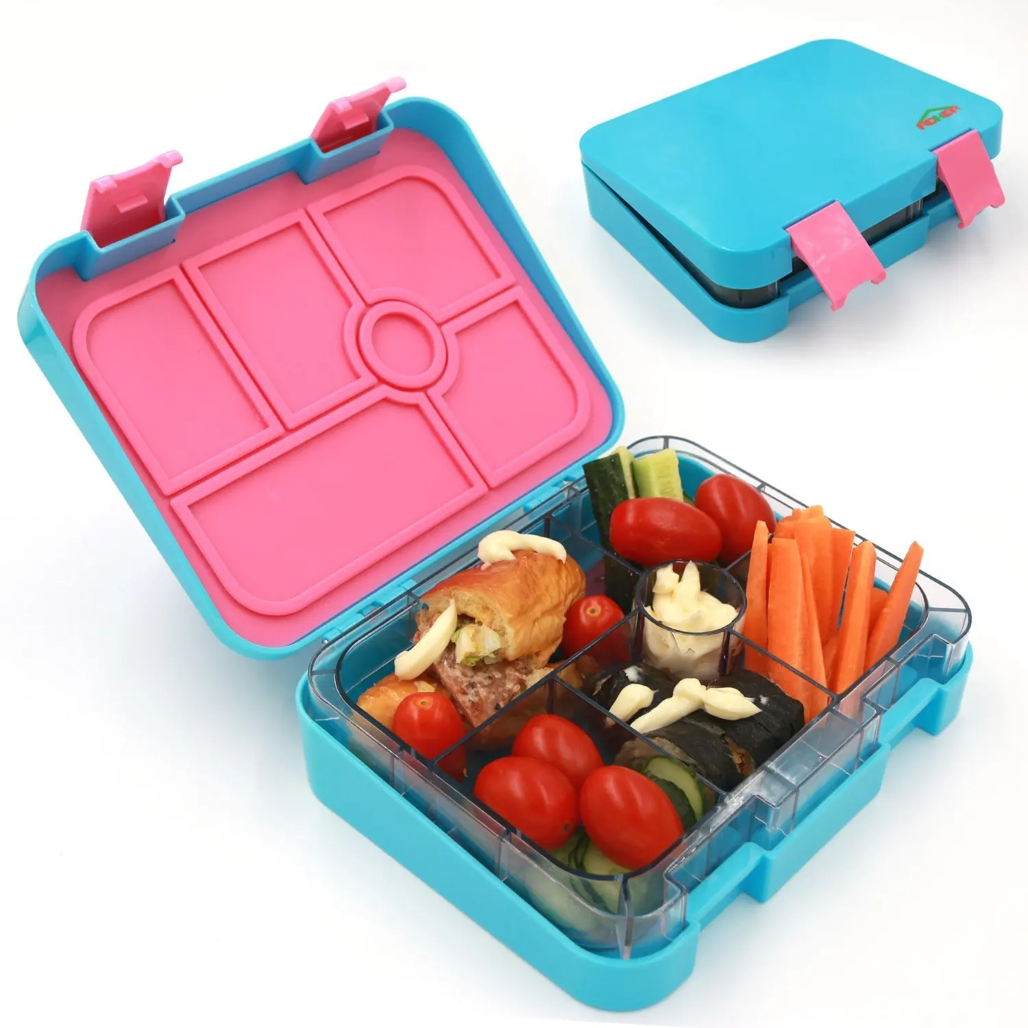 

food safe kids leak proof 6 compartments bento lunch box bpa free lunch container