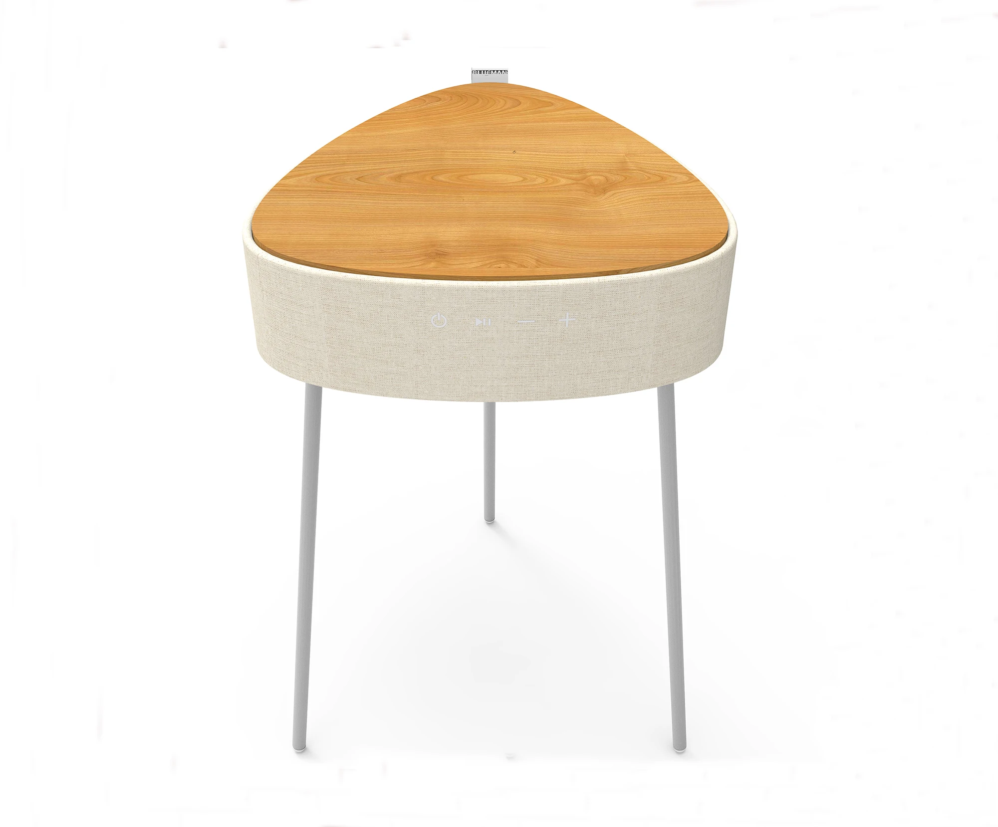 

bedside table speaker wireless charger furniture table speaker, White