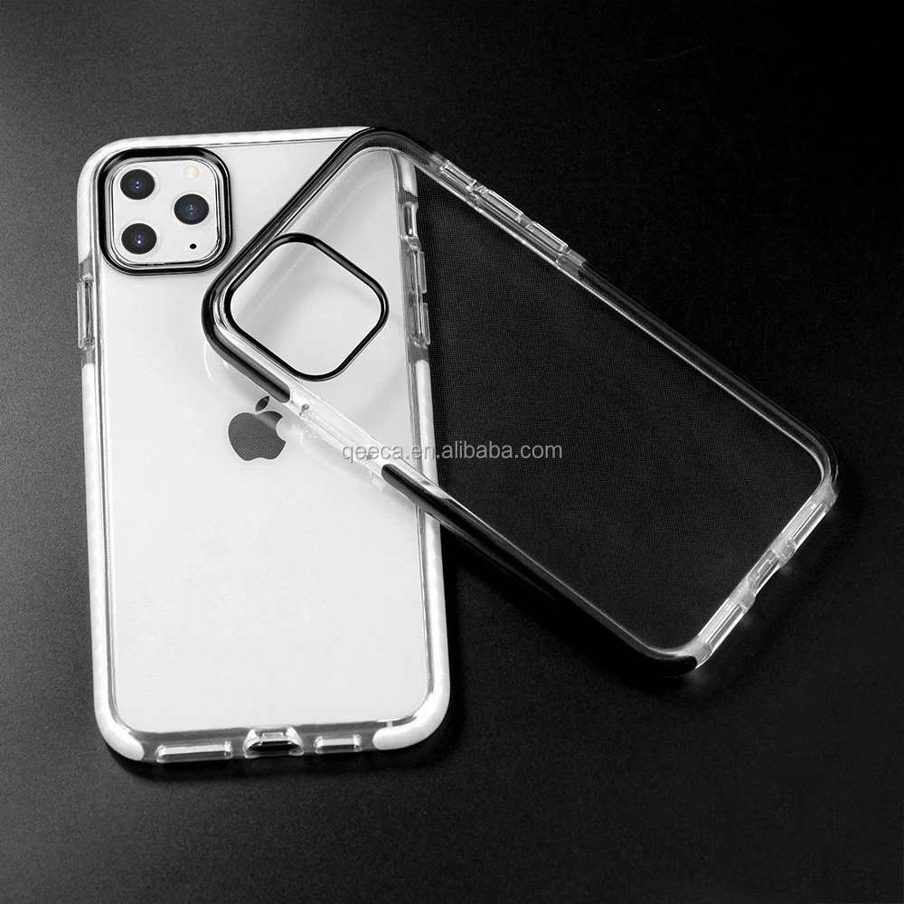 Tpe Rubber Bumper Mobile Phone Case Transparent Anti Shock For Iphone