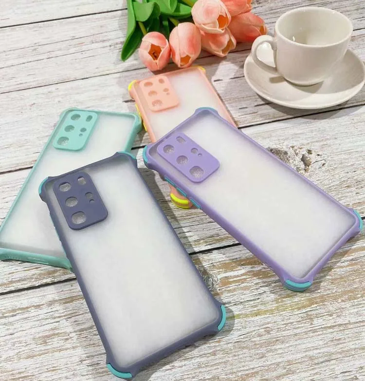 

Shenzhen Factory Sale Shockproof Colorful Key Airbag Skin Feeling Matte 2in1 PC TPU Phone Cover Case For Huawei P40