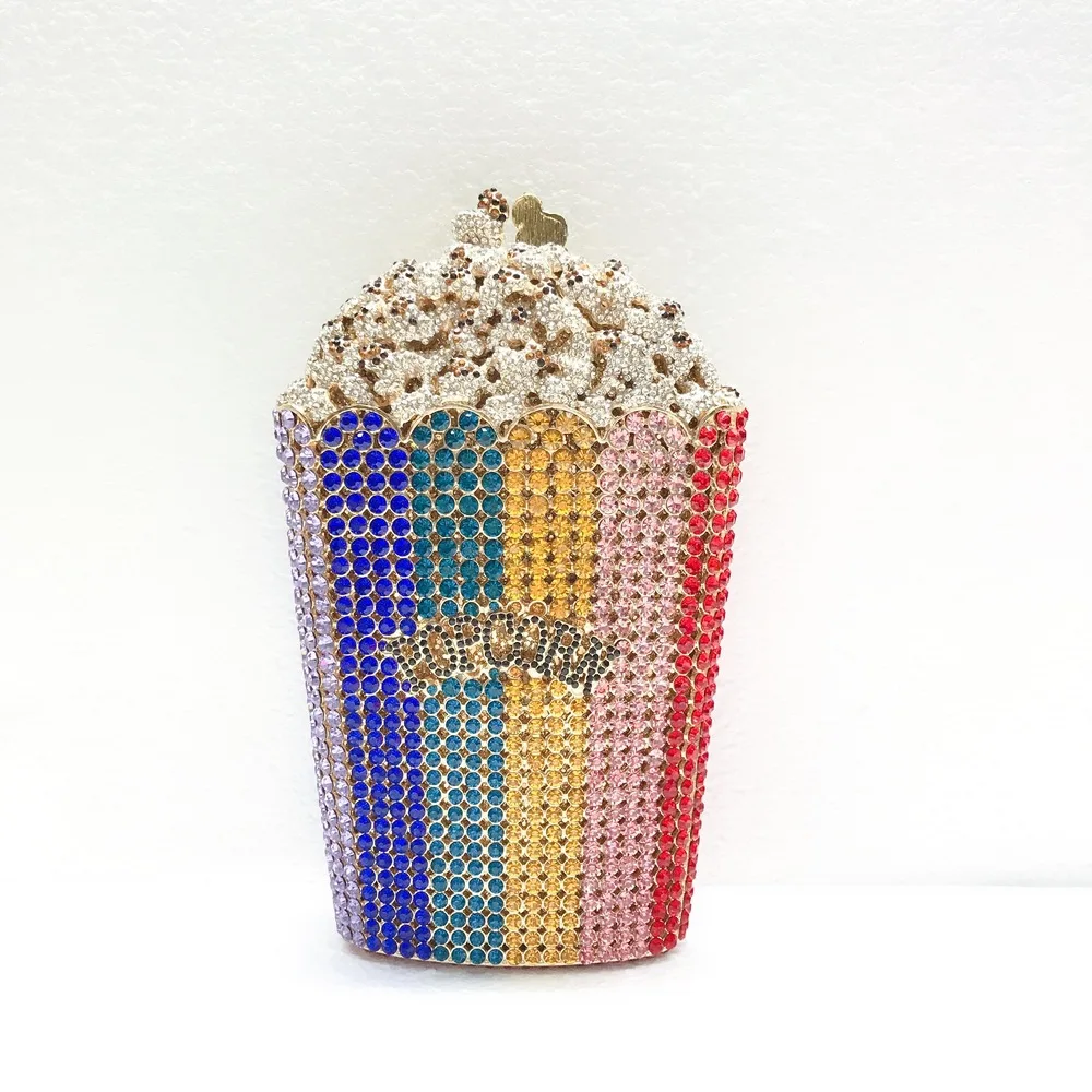 

Chic Women Porcorn Popcorn Evening Bag Handbag/, Black/blue/red/colorful