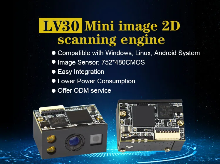 TTL232 Mini Embedded 2D Raspberry Pi Qr Code Barcode Scanner Module