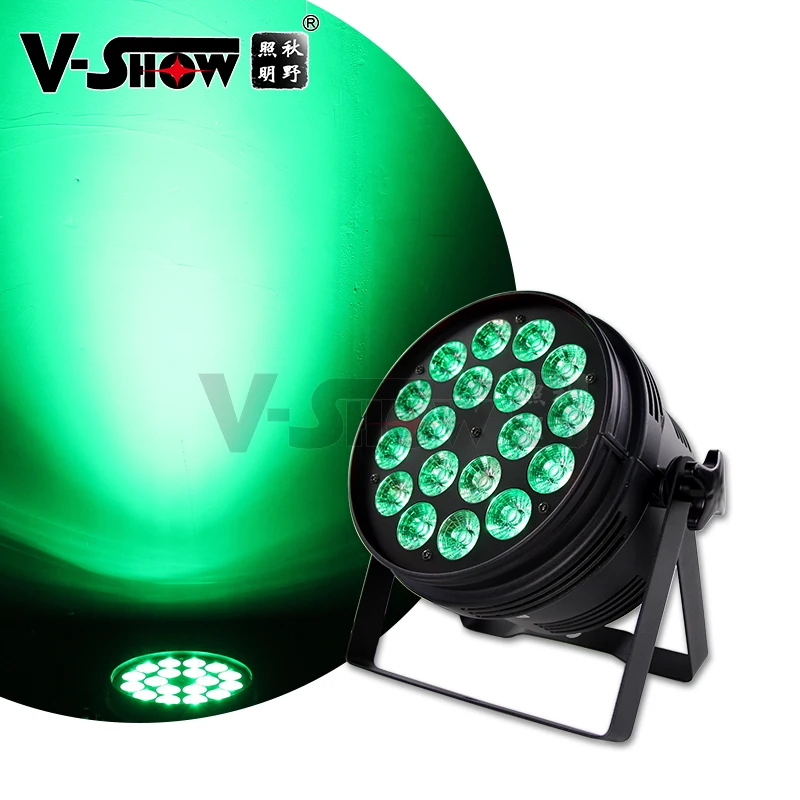 

V-Show shipping from USA Led Stage Lighting Led par Can lights 18*18W RGBWA+UV 6in1 for A Church Stage lighting