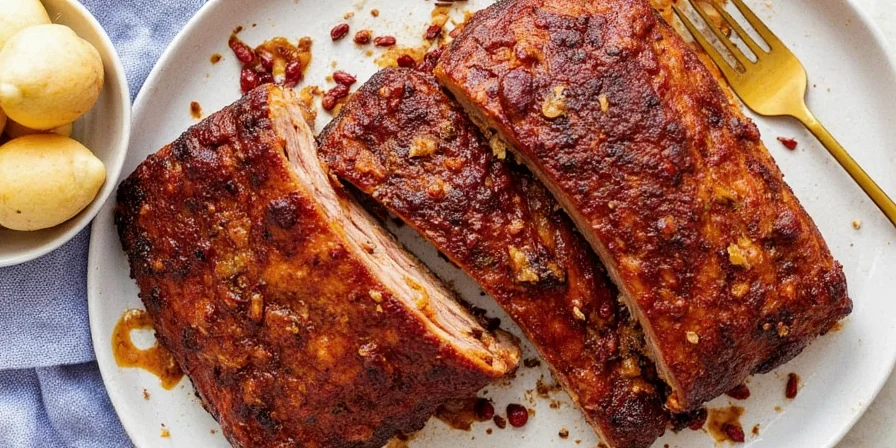 Cardamom and brown sugar ribs before baking