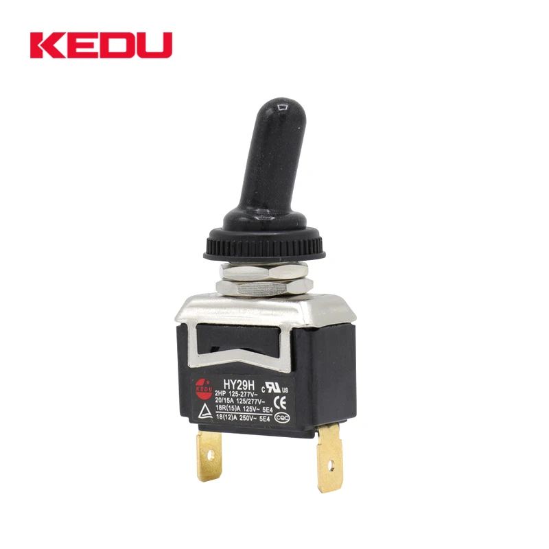 Kedu Hy29h Big Current 18a 2 Pin On Off Single Pole Toggle Switch With