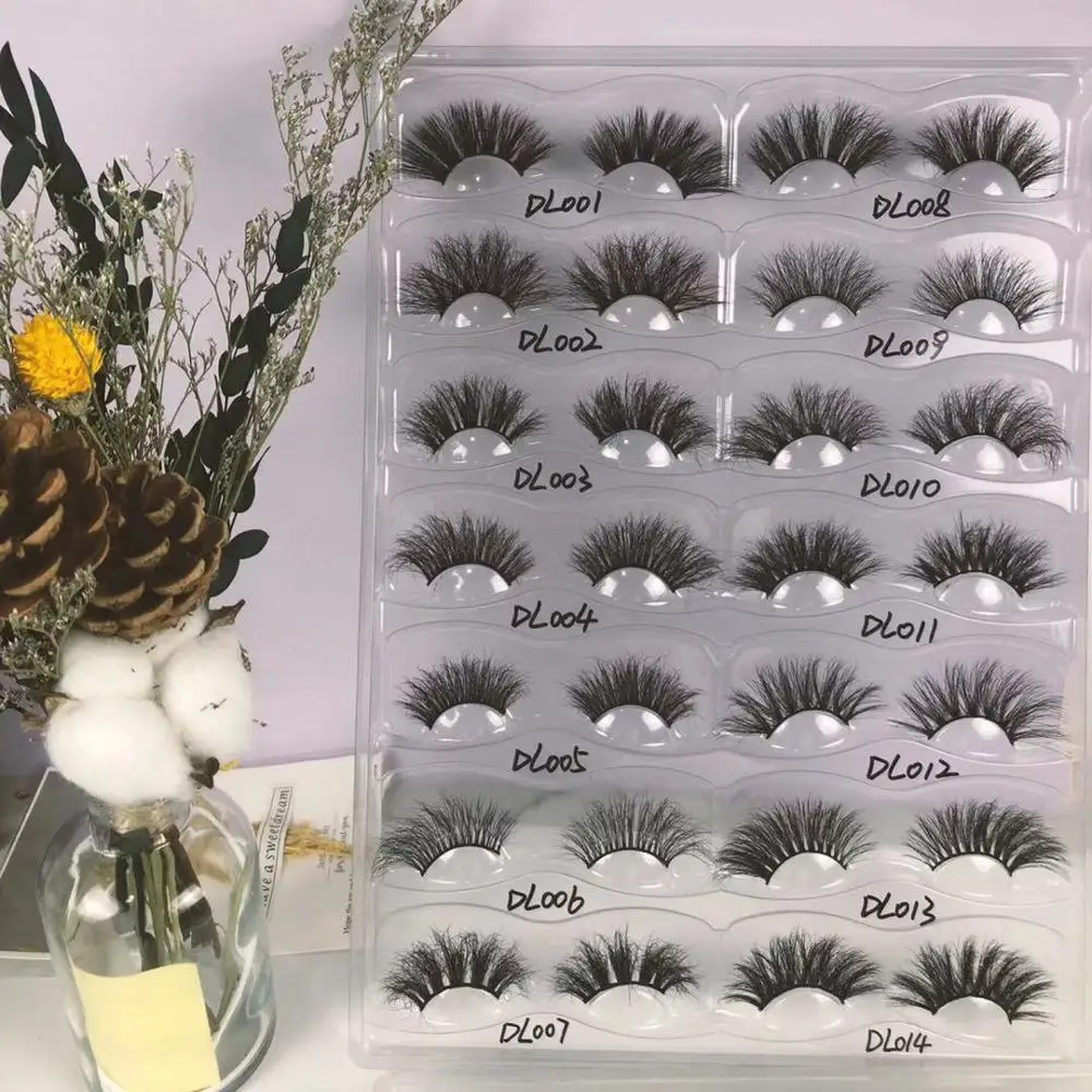 

DL01-25 professional beautiful handmade Free Sample strip lashes 25mm mink eyelashes