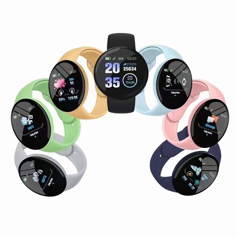 

OEM D18 smart watch macaron colours rohs smart bracelet activity sport tracker pedometer wearable devices watch fitness tracker