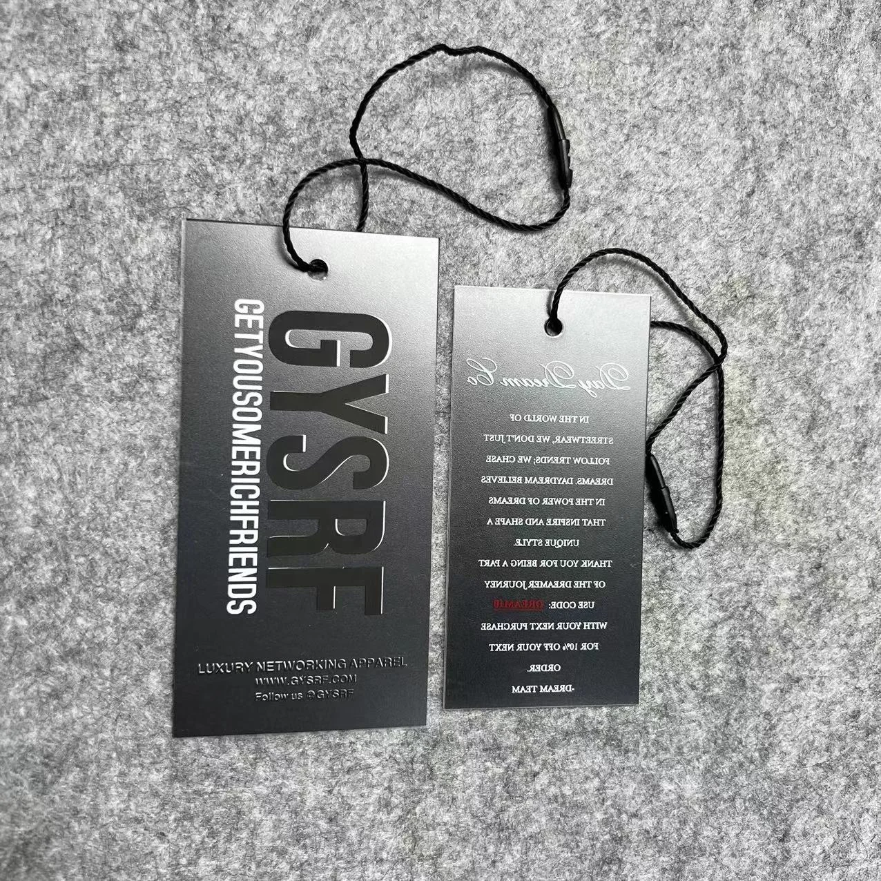 Custom Luxury Garment Hang Tag High Grade Clothing Swing Hanging Tag Design and Production